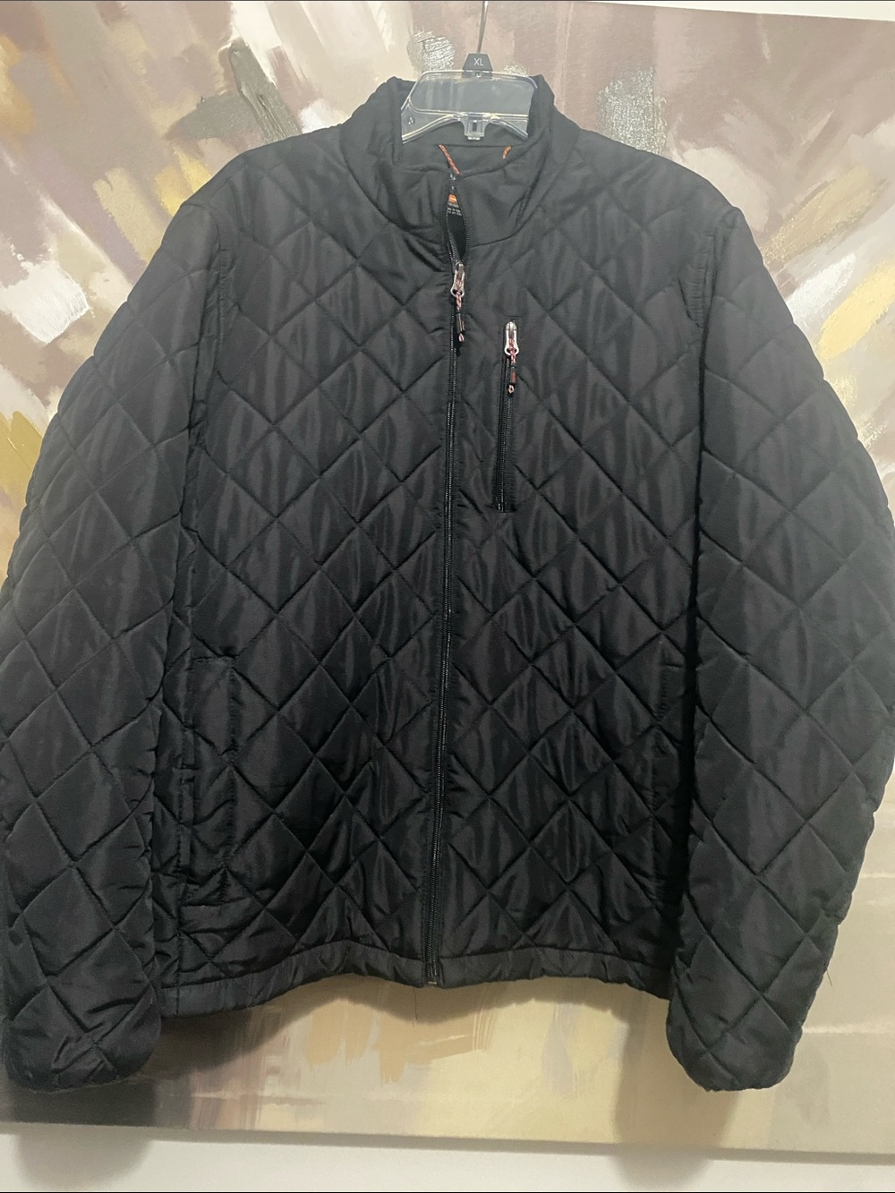 Hawke & Co Mens Diamond Quilted Performance Jacket - Cold-Weather Layer XL